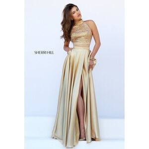 Sherri Hill Gold Dress for Sale up to 90% Off: Poshmark
